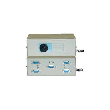 Cable Wholesale ABCD 4 Way Switch Box, DB9 Female 40D1-10604